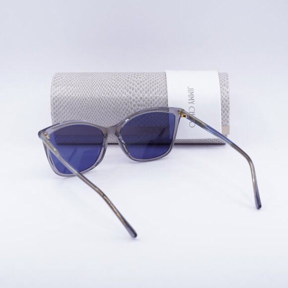 Jimmy Choo BA/G/S 0KB7KU Cat Eye Sunglasses - Transparent Grey/Blue - Picture 4 of 10